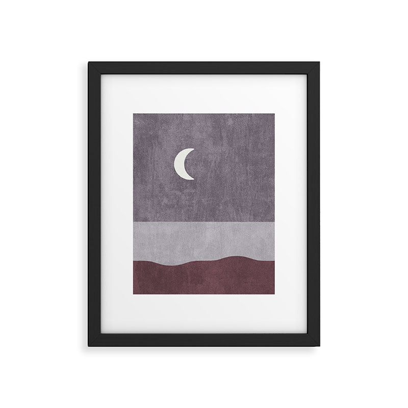 LANDSHAPES / Beach - Night Framed Art Print Gallery Image 5