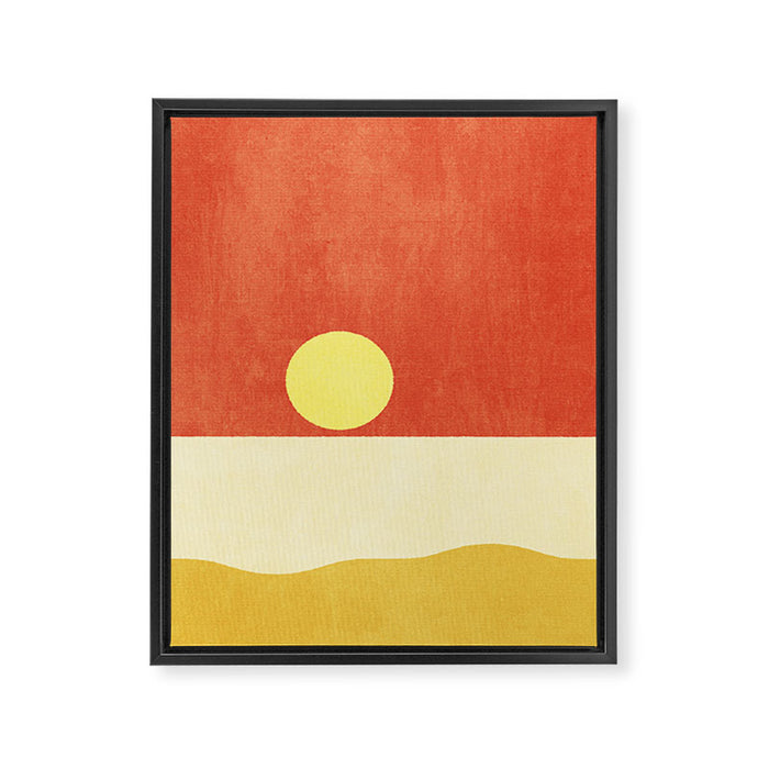 LANDSHAPES / Beach - Sunset Framed Canvas Print Gallery Image 1