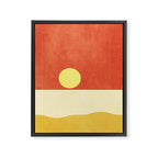 LANDSHAPES / Beach - Sunset Framed Canvas Print Gallery Image 6