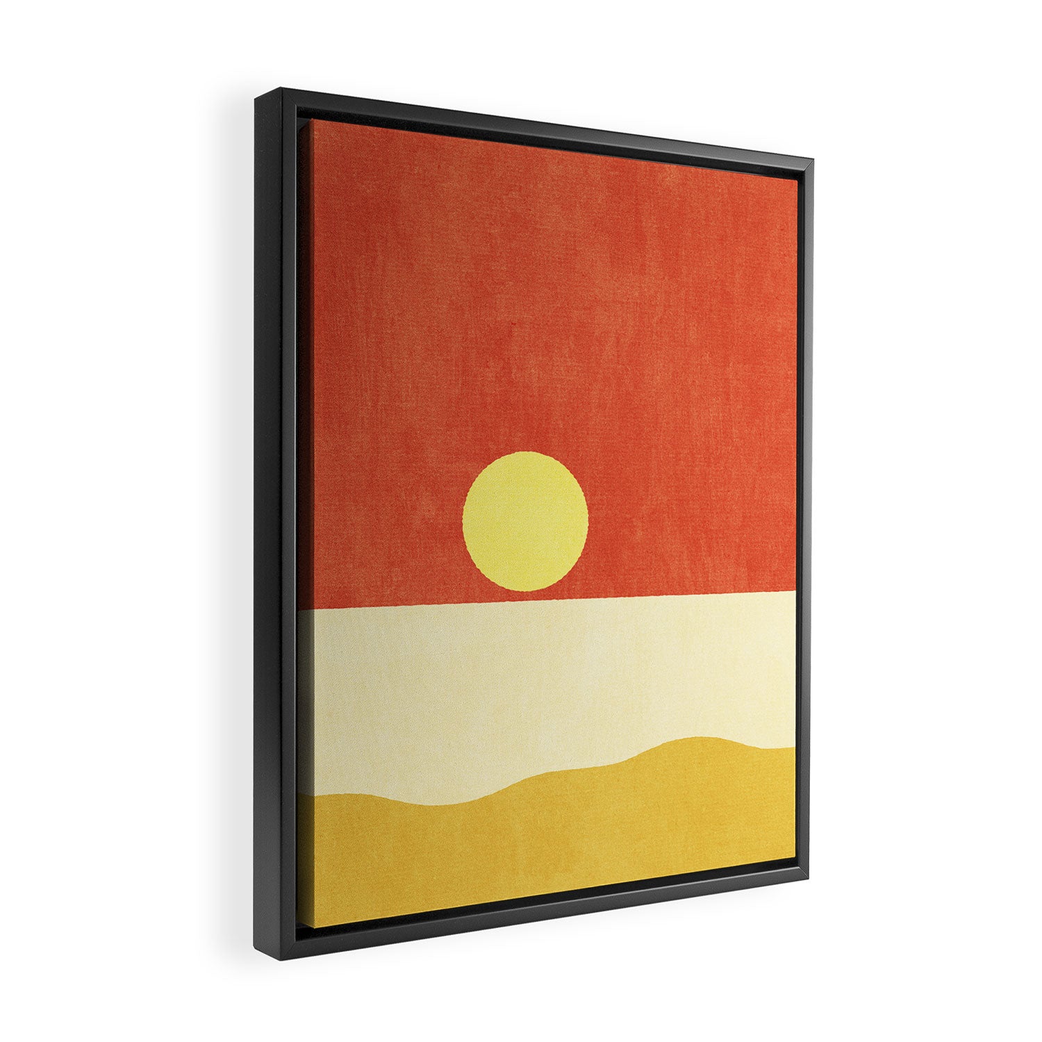 LANDSHAPES / Beach - Sunset Framed Canvas Print Gallery Image 2