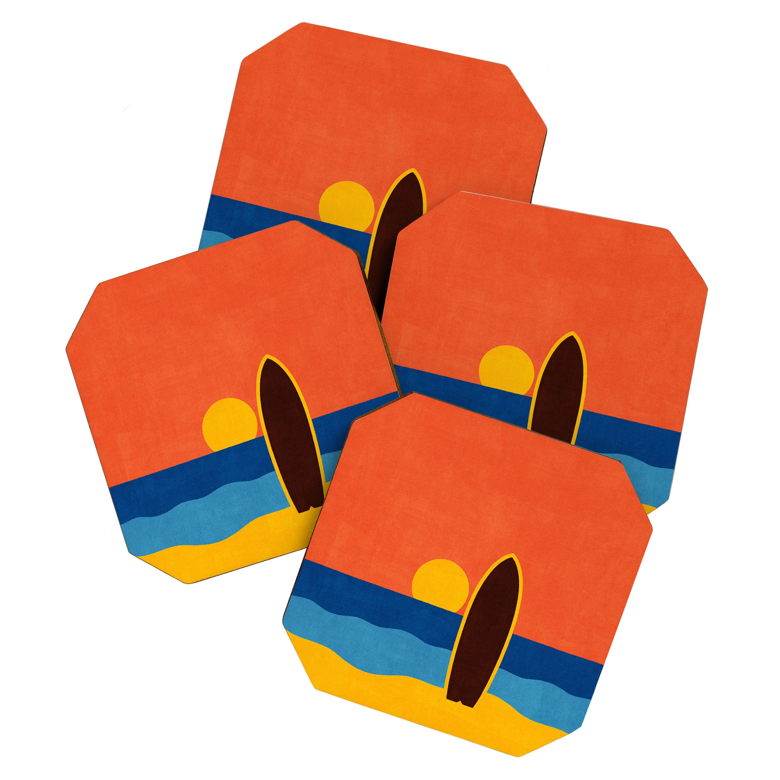LANDSHAPES - Beach - sunset Coaster Gallery Image 1