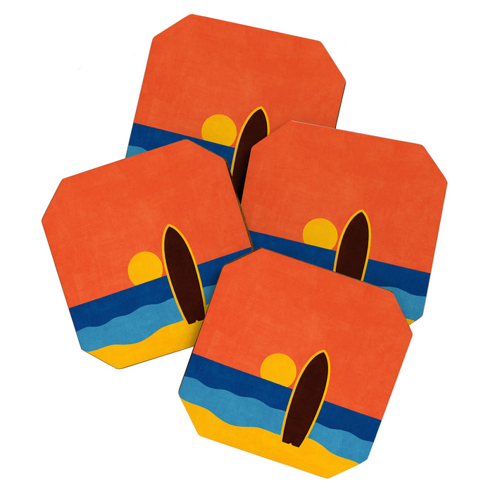 LANDSHAPES - Beach - sunset Coaster Gallery Image 1
