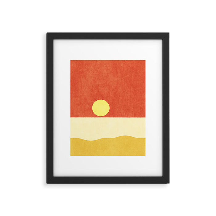 LANDSHAPES / Beach - Sunset Framed Art Print Gallery Image 1