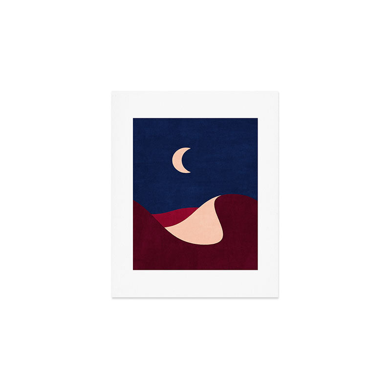 LANDSHAPES - Desert - night Art Print Gallery Image 1