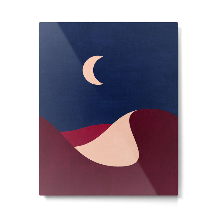 LANDSHAPES - Desert - night Metal Print Gallery Image 1