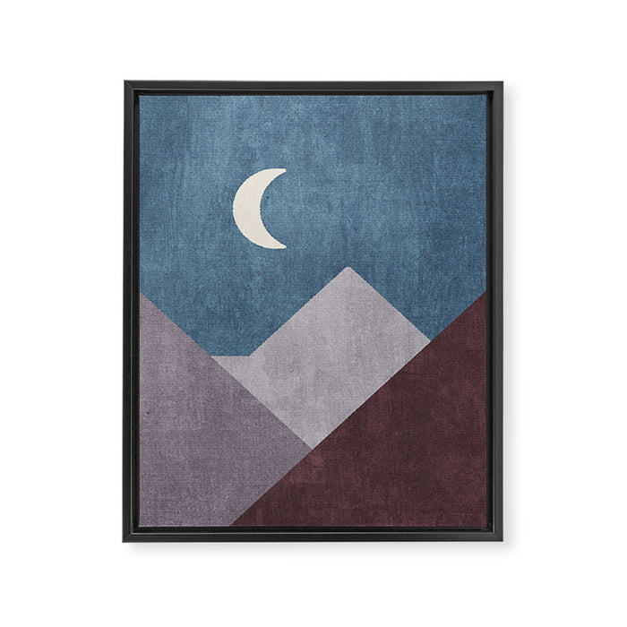 LANDSHAPES / Mountains - Night Framed Canvas Print Gallery Image 1