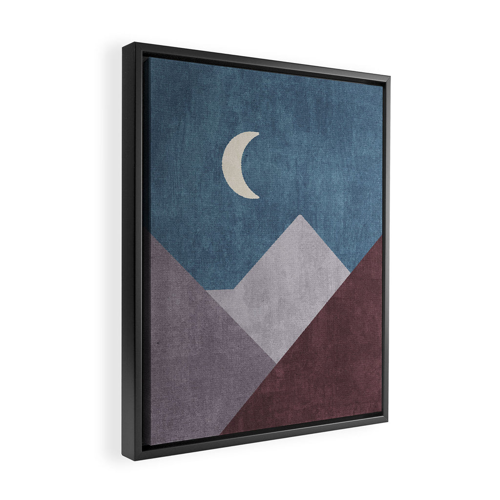 LANDSHAPES / Mountains - Night Framed Canvas Print Gallery Image 2
