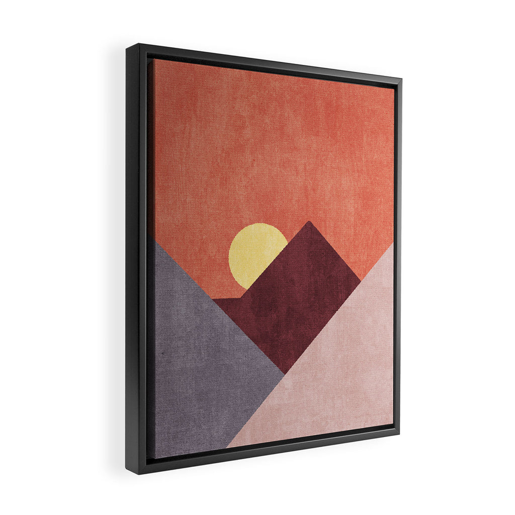 LANDSHAPES / Mountains - Sunset Framed Canvas Print Gallery Image 2