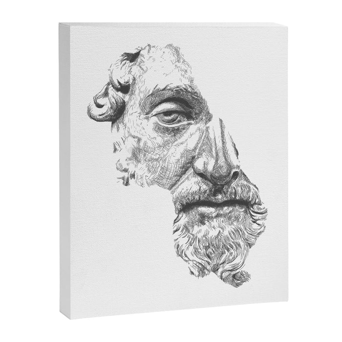 MARCUS AURELIUS ANTONINUS AUGUSTUS / black / white Canvas Print Gallery Image 1