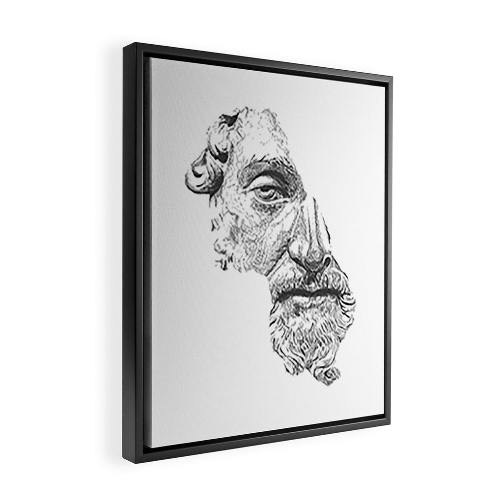 MARCUS AURELIUS ANTONINUS AUGUSTUS / black / white Framed Canvas Print Gallery Image 2