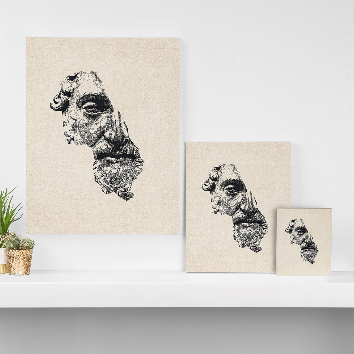 MARCUS AURELIUS ANTONINUS AUGUSTUS / Ink Canvas Print Gallery Image 3