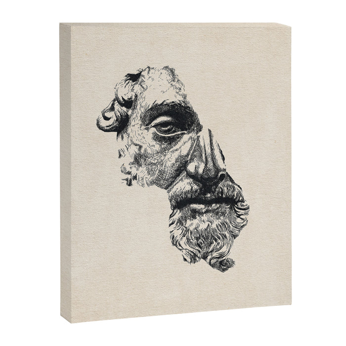 MARCUS AURELIUS ANTONINUS AUGUSTUS / Ink Canvas Print Gallery Image 1