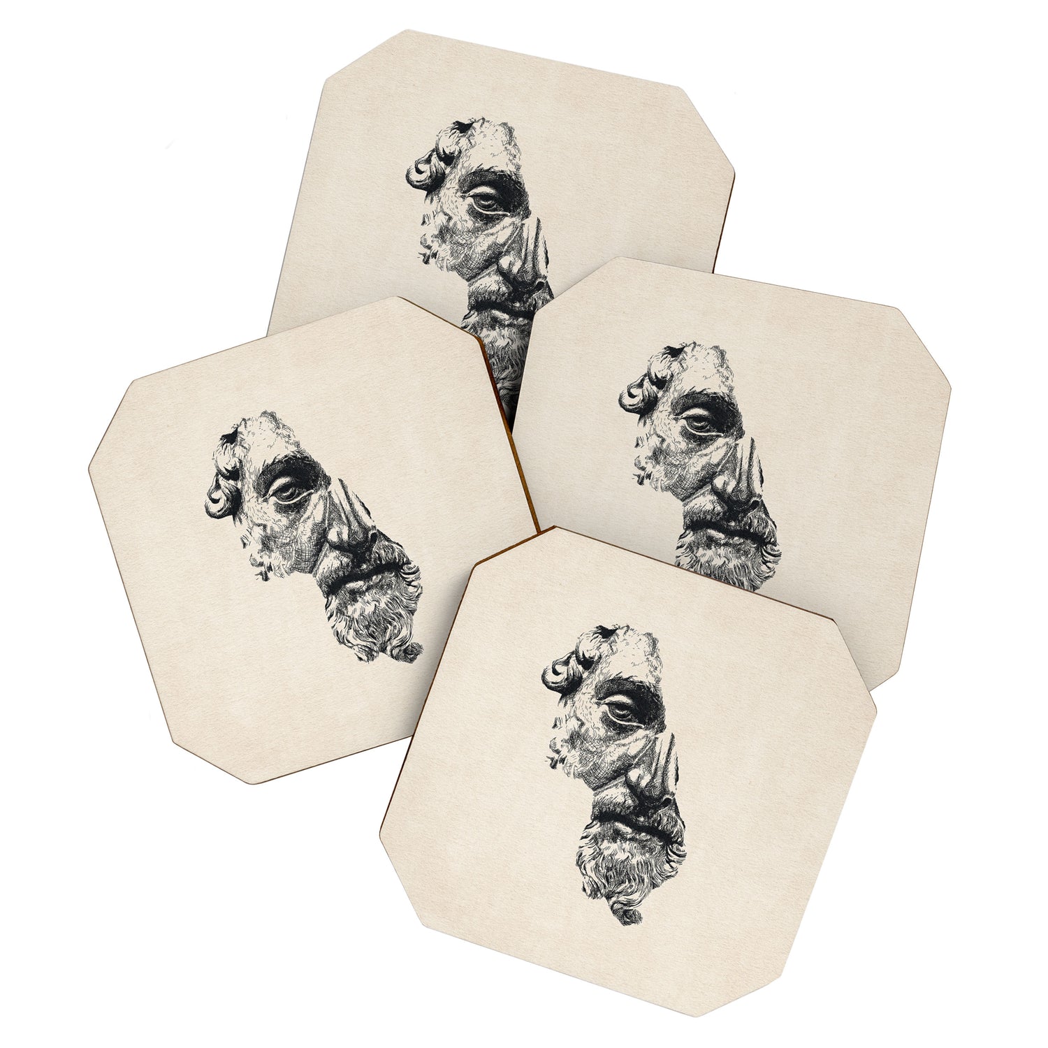 MARCUS AURELIUS ANTONINUS AUGUSTUS / Ink Coaster Gallery Image 1
