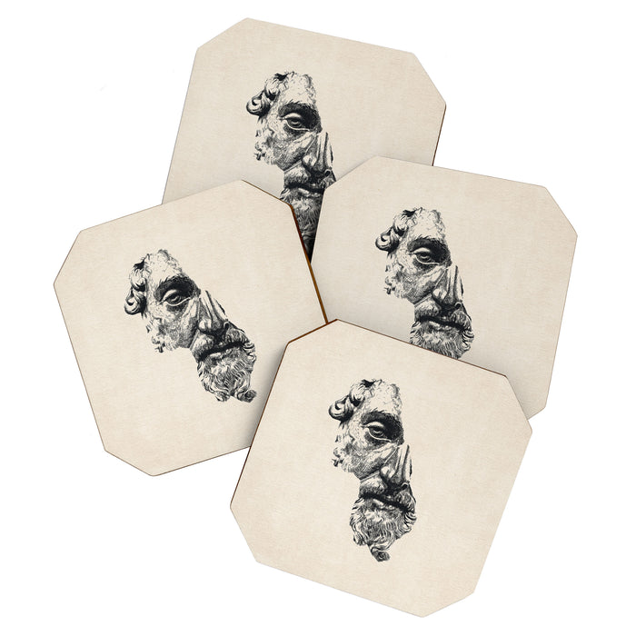 MARCUS AURELIUS ANTONINUS AUGUSTUS / Ink Coaster Gallery Image 1