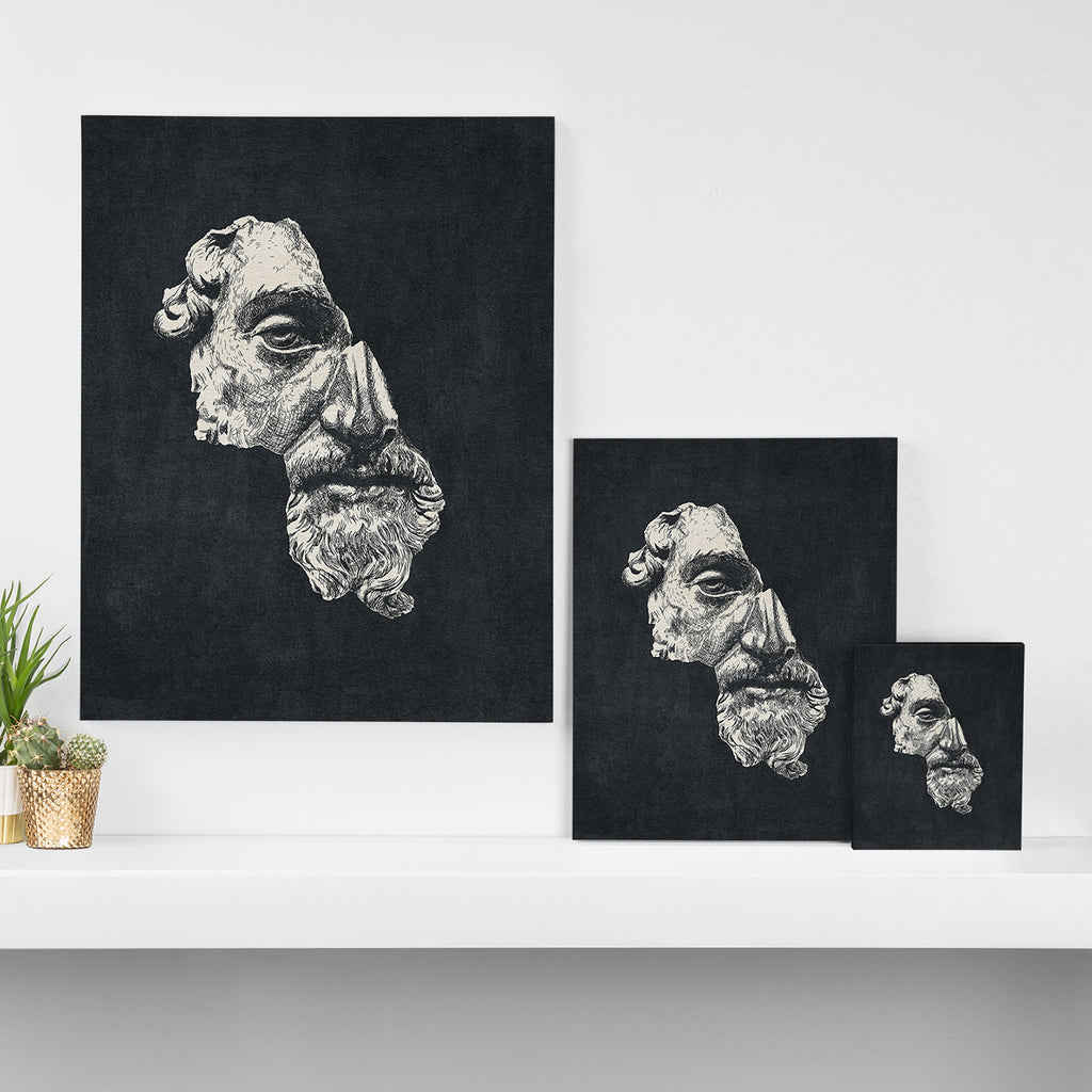 MARCUS AURELIUS ANTONINUS AUGUSTUS / Ink - Dark Canvas Print Gallery Image 3