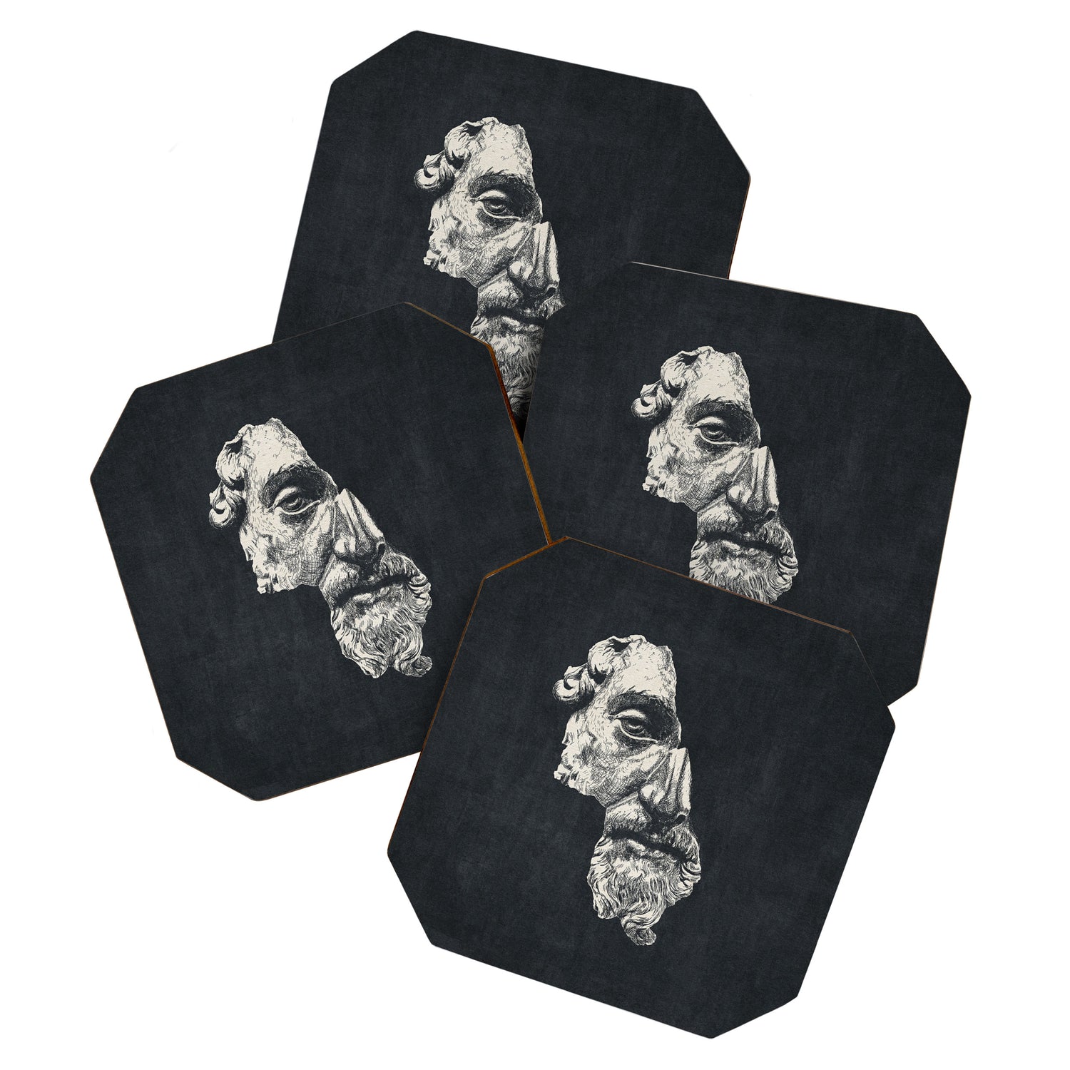 MARCUS AURELIUS ANTONINUS AUGUSTUS / Ink - Dark Coaster Gallery Image 1
