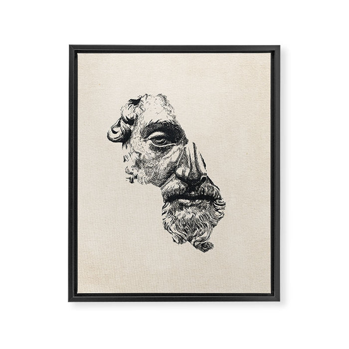 MARCUS AURELIUS ANTONINUS AUGUSTUS / Ink Framed Canvas Print Gallery Image 1