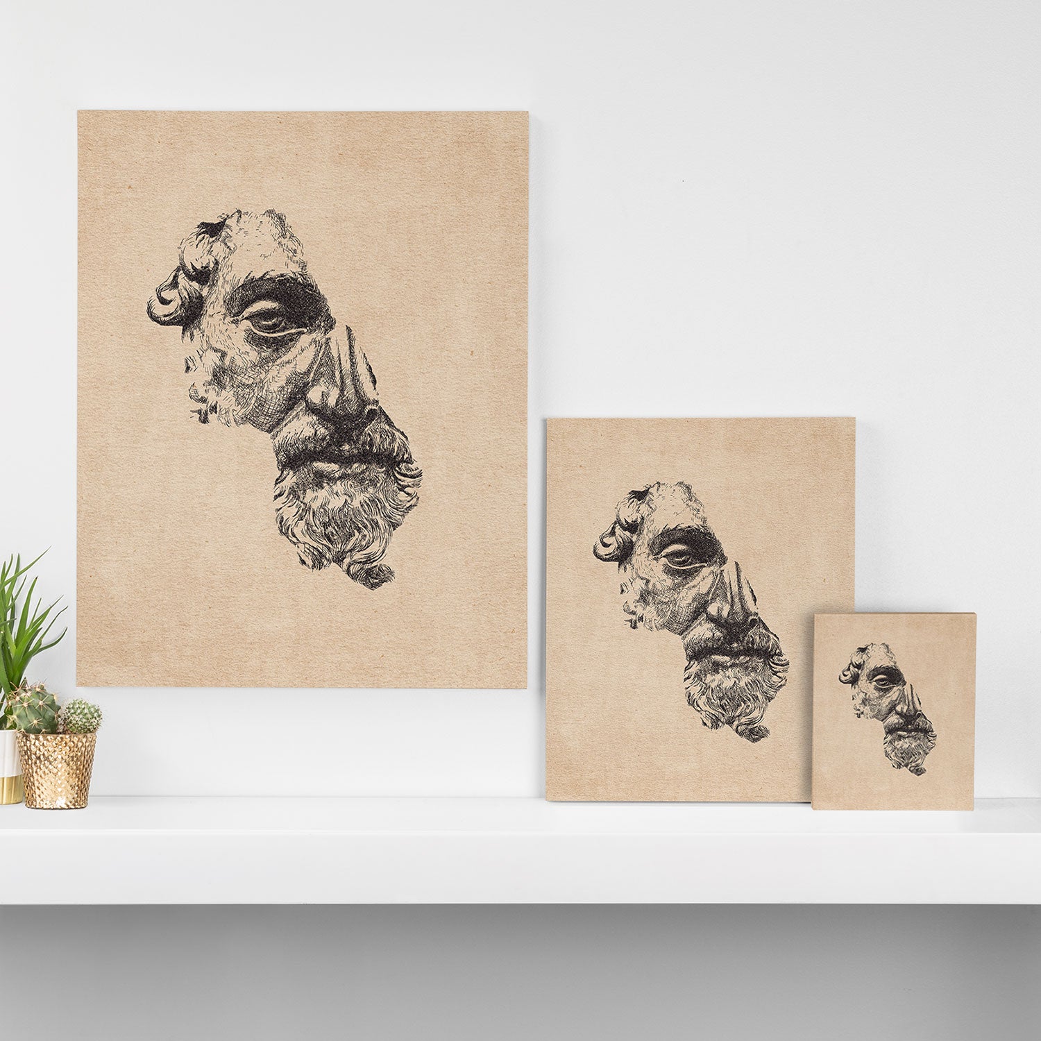 MARCUS AURELIUS ANTONINUS AUGUSTUS / Pencil Canvas Print Gallery Image 3