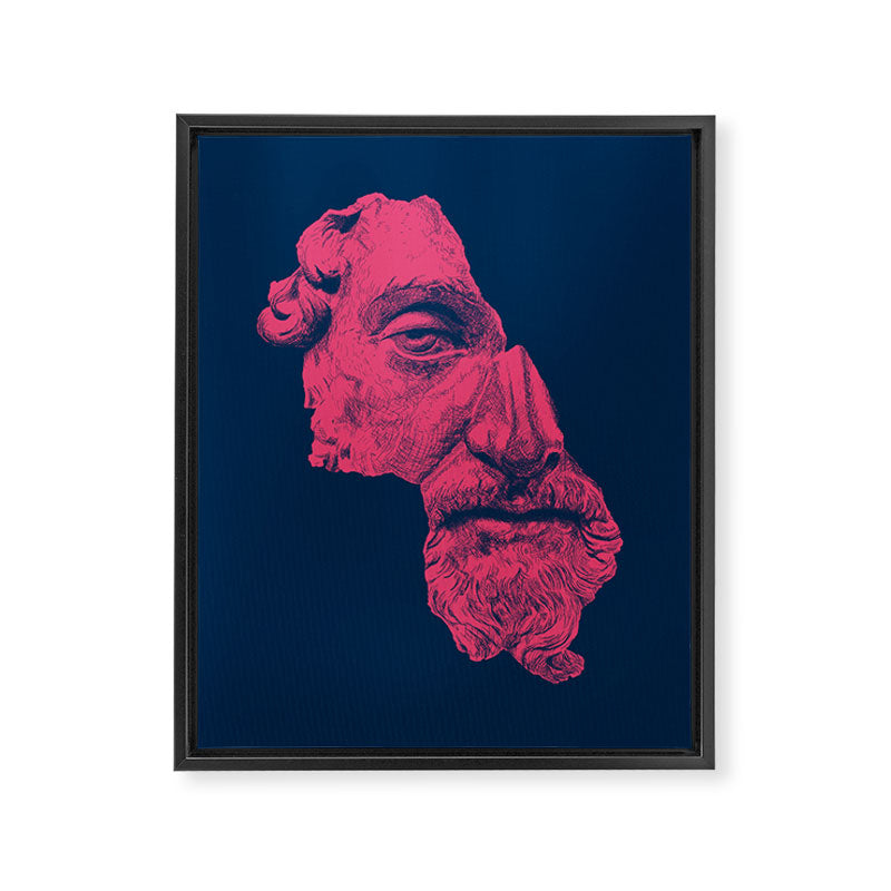 MARCUS AURELIUS ANTONINUS AUGUSTUS / prussian blue / vivid red Framed Canvas Print Gallery Image 6