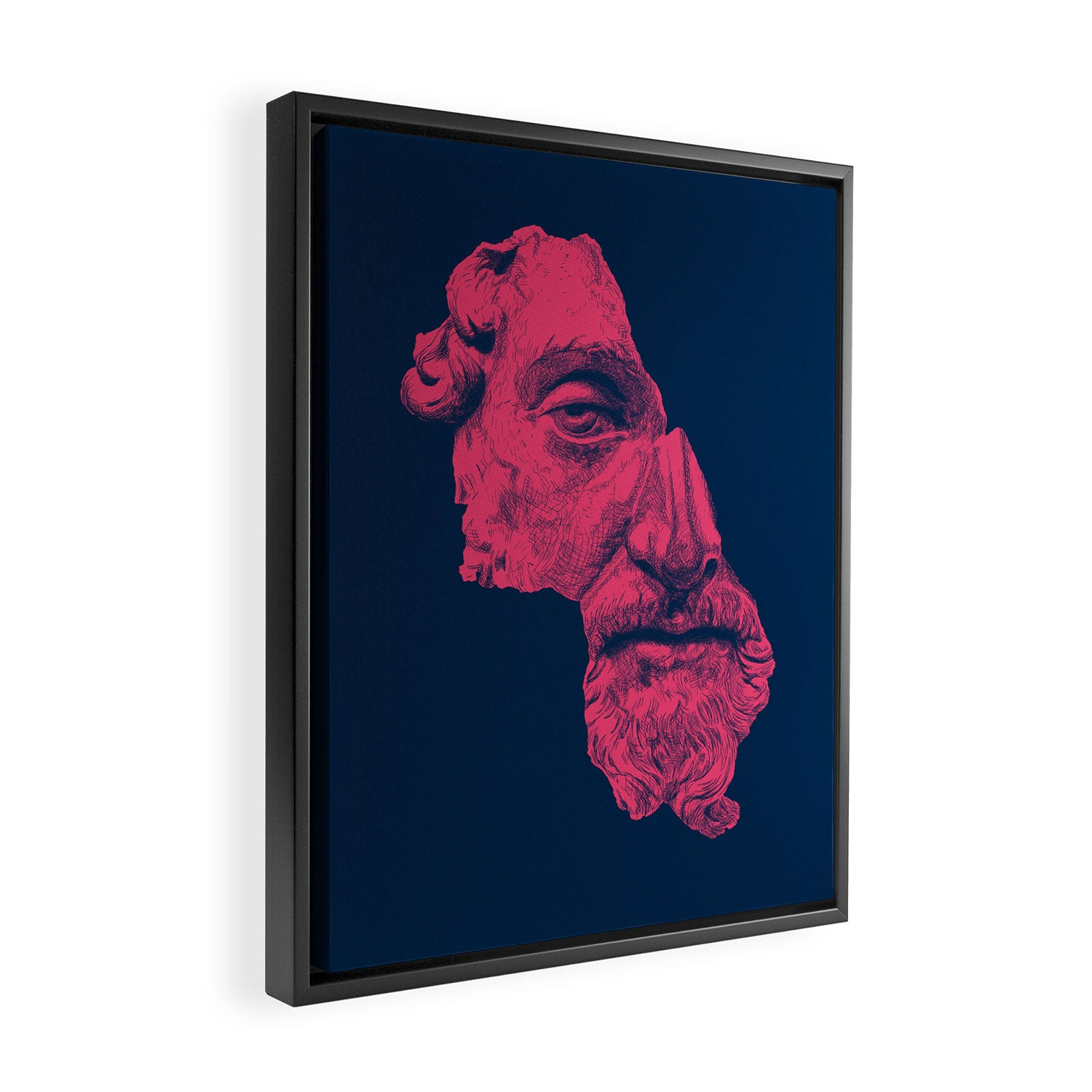 MARCUS AURELIUS ANTONINUS AUGUSTUS / prussian blue / vivid red Framed Canvas Print Gallery Image 2