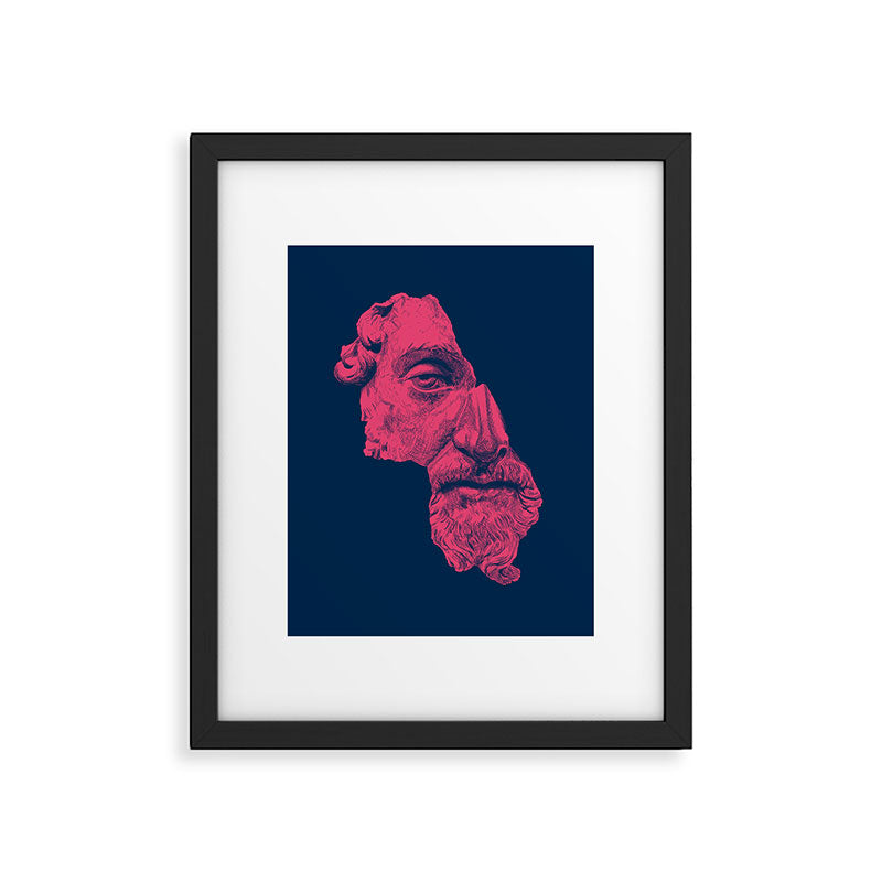 MARCUS AURELIUS ANTONINUS AUGUSTUS / prussian blue / vivid red Framed Art Print Gallery Image 5