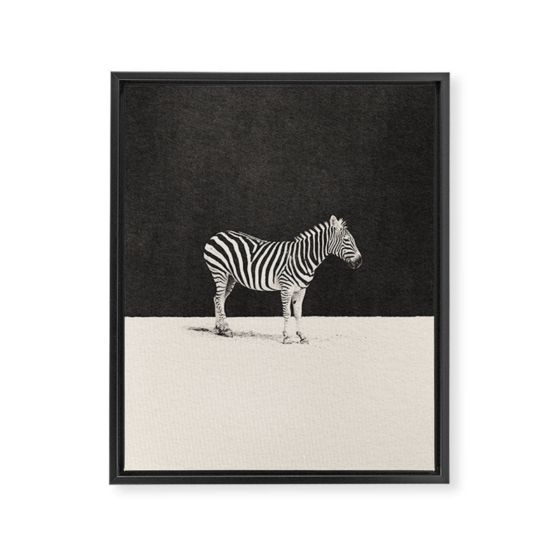 MINIMAL ANIMAL / Zebra Framed Canvas Print Gallery Image 6