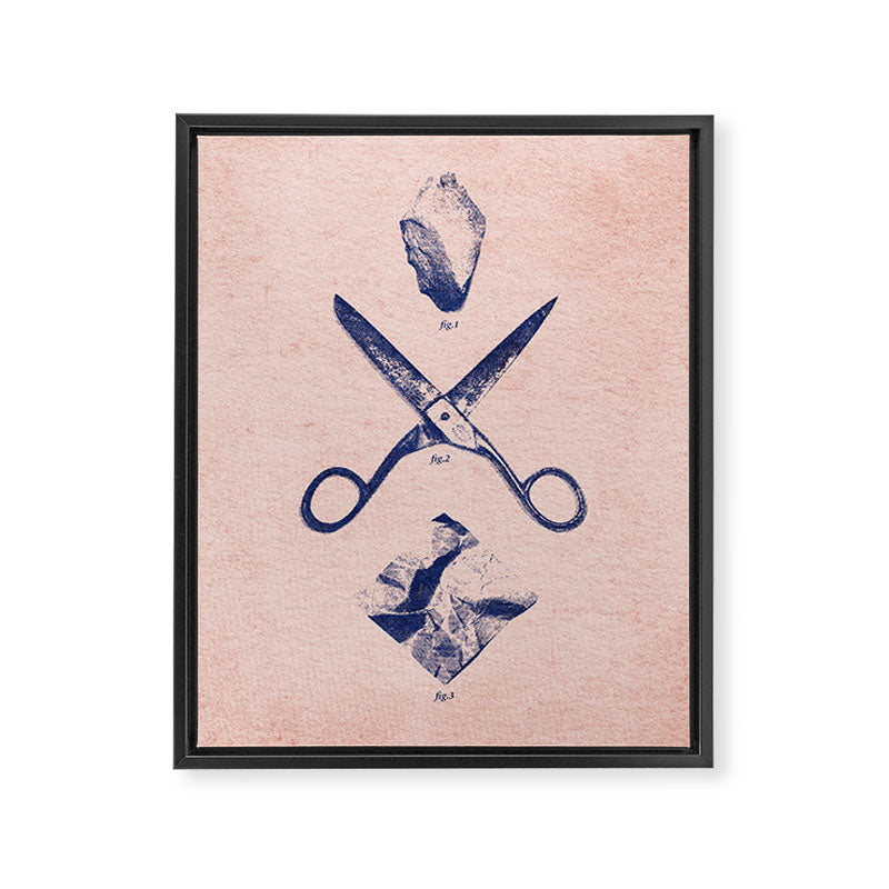 PLAY / Rock Scissors Paper Framed Canvas Print Gallery Image 6