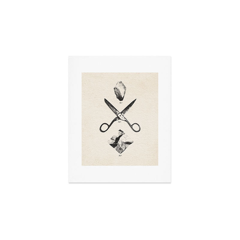 PLAY / Rock Scissors Paper - vintage Art Print Gallery Image 1