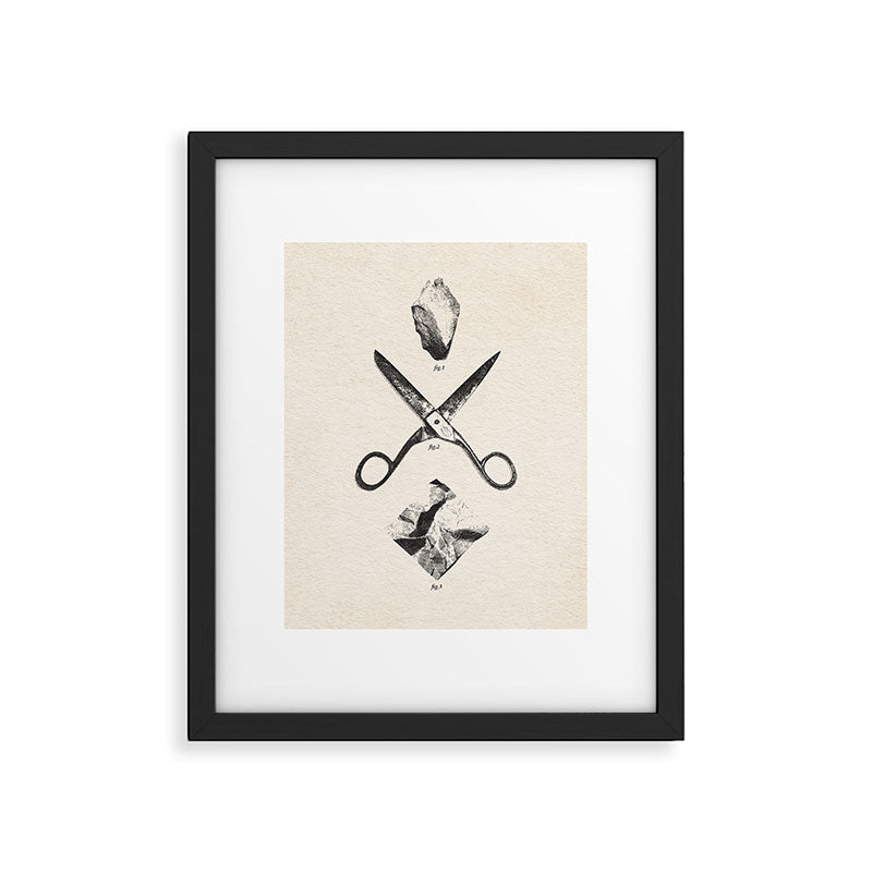 PLAY / Rock Scissors Paper - vintage Framed Art Print Gallery Image 5