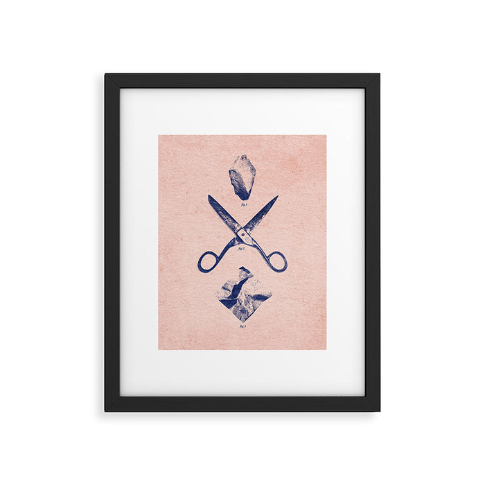 PLAY / Rock Scissors Paper Framed Art Print Gallery Image 1