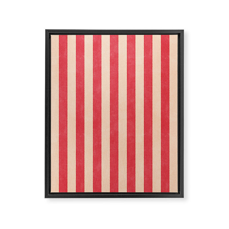 STRIPES 001 C - Strawberry Framed Canvas Print Gallery Image 3