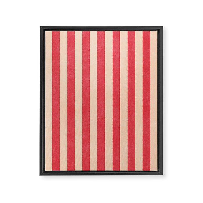 STRIPES 001 C - Strawberry Framed Canvas Print Gallery Image 1