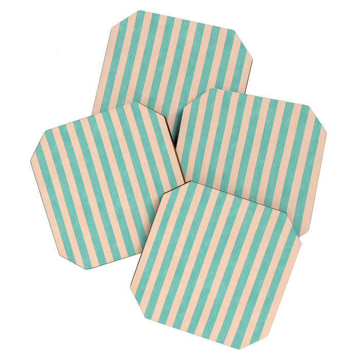STRIPES 001 F - Mint Coaster Gallery Image 1