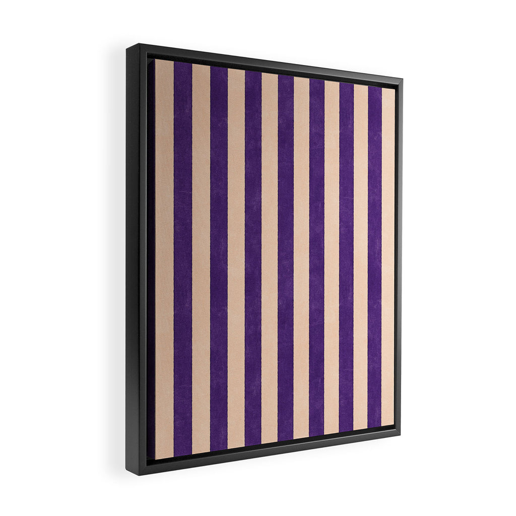 STRIPES 001 H - Fig Framed Canvas Print Gallery Image 2