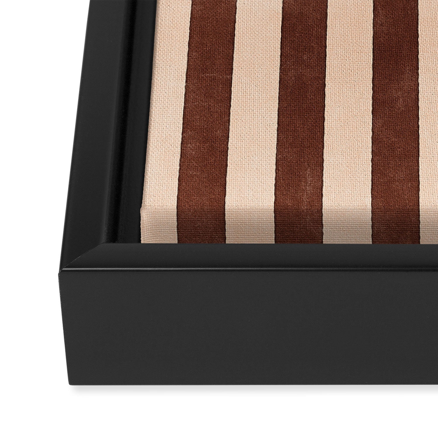 STRIPES 001 M - Cacao Framed Canvas Print Gallery Image 3