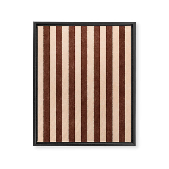 STRIPES 001 M - Cacao Framed Canvas Print Gallery Image 1