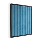 STRIPES - 004 - blue Framed Canvas Print Gallery Image 2