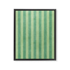 STRIPES - 004 - green Framed Canvas Print Gallery Image 6