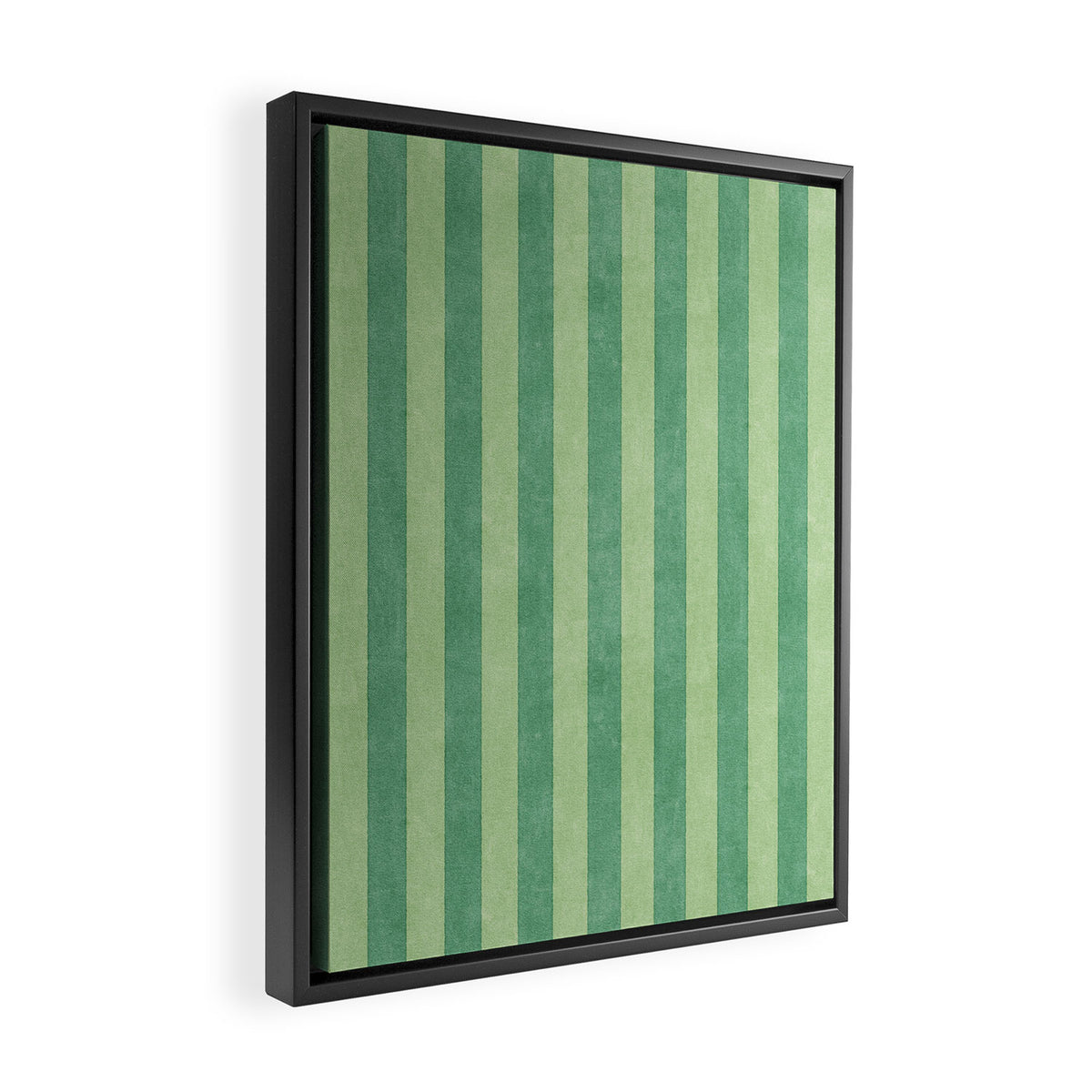 STRIPES - 004 - green Framed Canvas Print Gallery Image 2