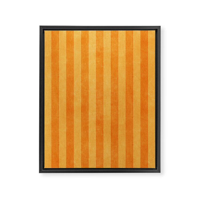 STRIPES - 004 - orange Framed Canvas Print Gallery Image 1