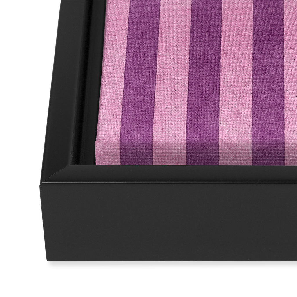 STRIPES - 004 - purple Framed Canvas Print Gallery Image 3