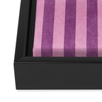 STRIPES - 004 - purple Framed Canvas Print Gallery Image 3