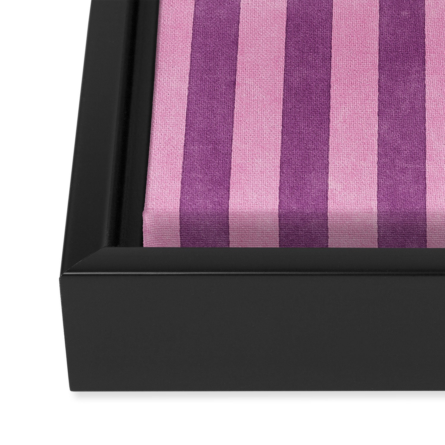 STRIPES - 004 - purple Framed Canvas Print Gallery Image 3