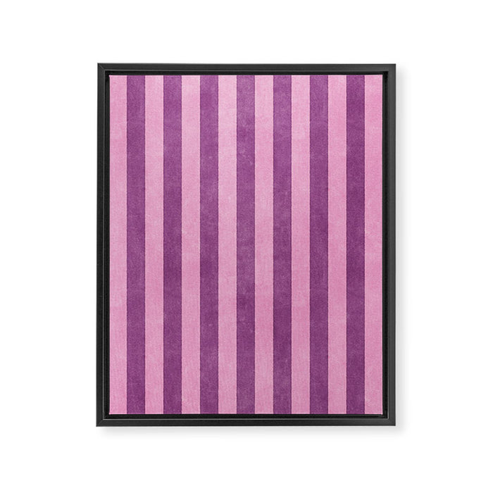 STRIPES - 004 - purple Framed Canvas Print Gallery Image 1