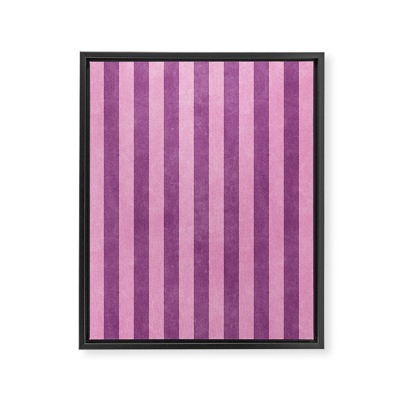 STRIPES - 004 - purple Framed Canvas Print Gallery Image 6