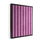 STRIPES - 004 - purple Framed Canvas Print Gallery Image 2