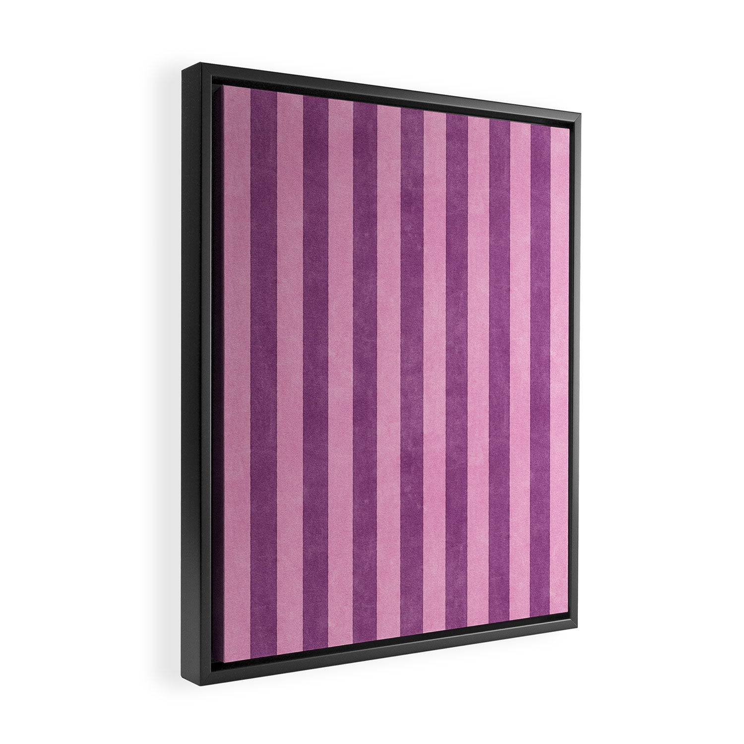 STRIPES - 004 - purple Framed Canvas Print Gallery Image 2
