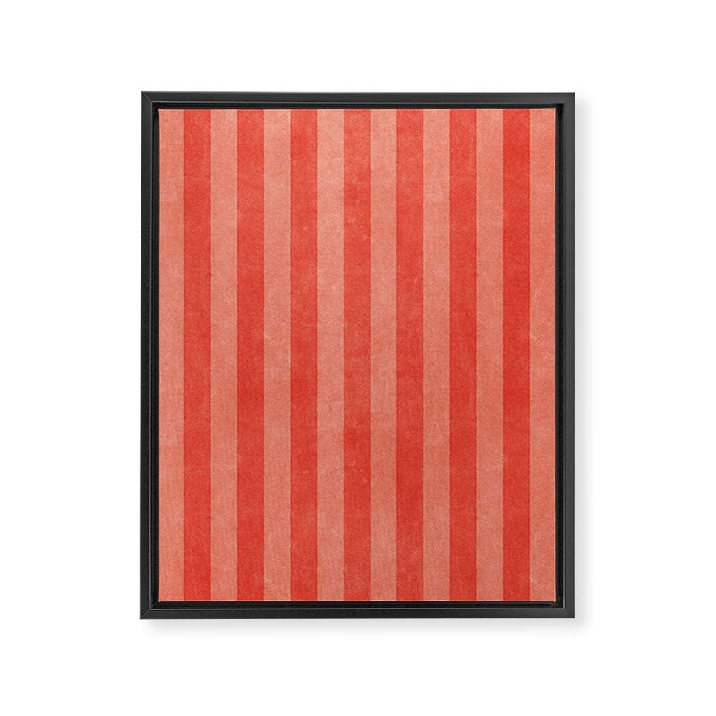STRIPES - 004 - red Framed Canvas Print Gallery Image 6