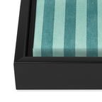 STRIPES - 004 - teal Framed Canvas Print Gallery Image 3