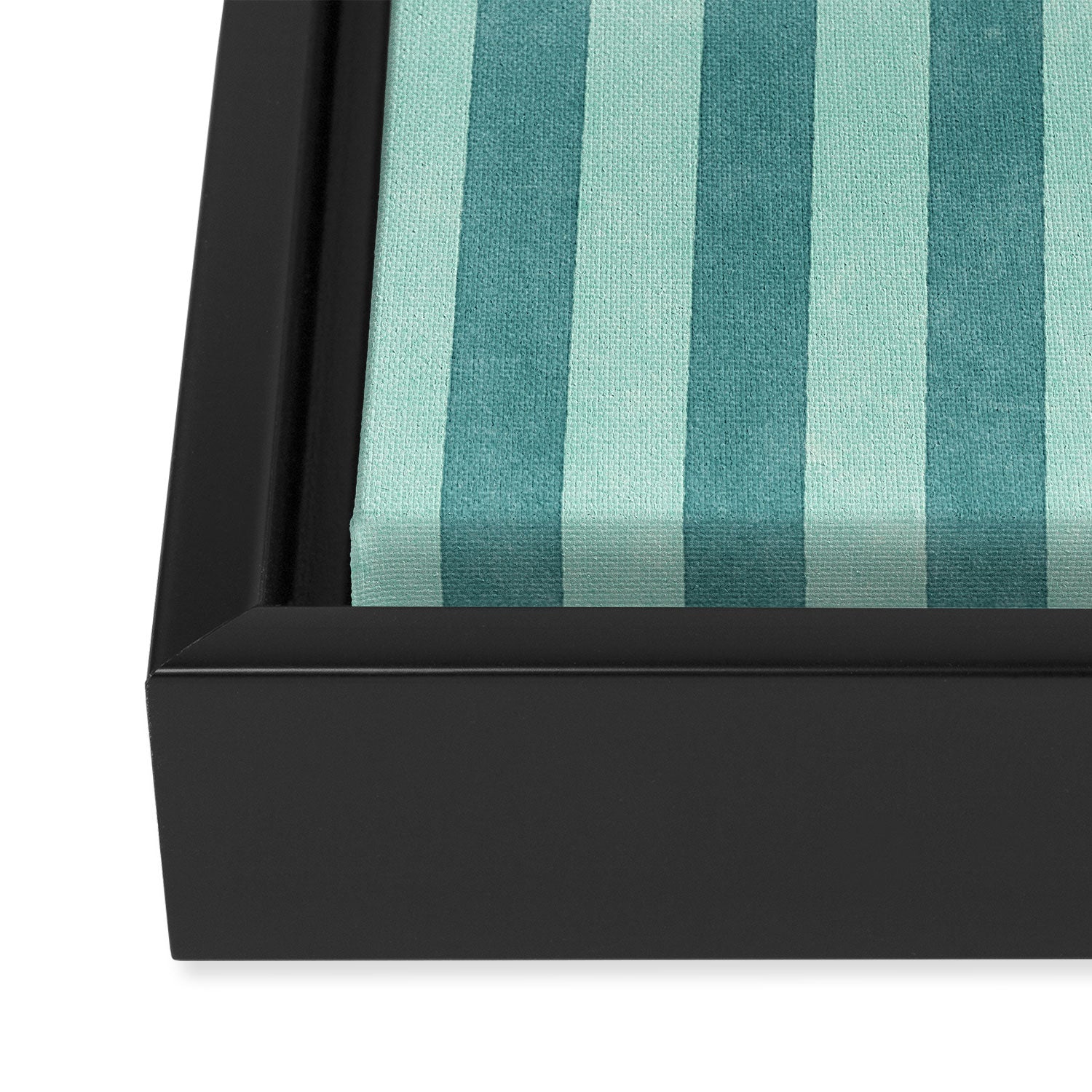 STRIPES - 004 - teal Framed Canvas Print Gallery Image 3